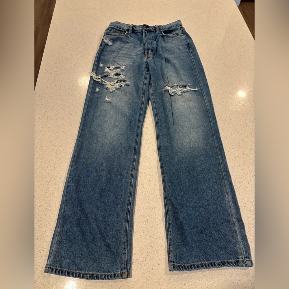 Cello Distressed Denim Jeans, Size 7